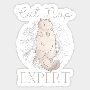 Cat Nap Expert - Persian cat Furbaby Sticker